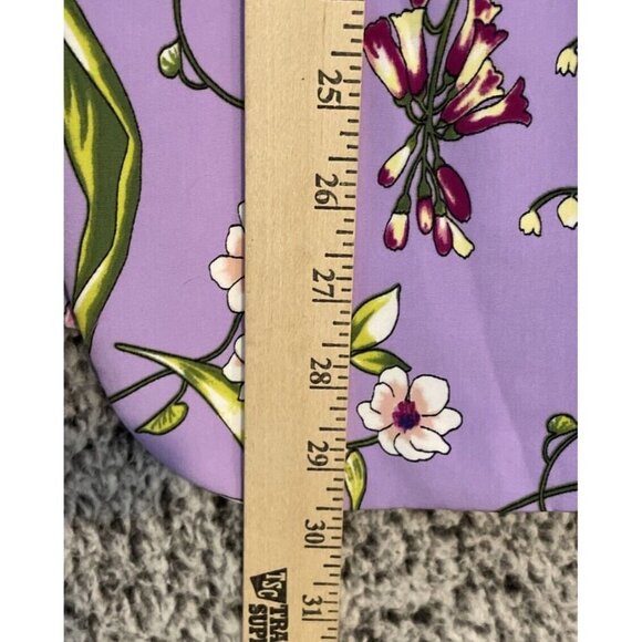 Susan Graver Women's Printed Peachskin Blazer with Ruched Sleeves Lilac Size 22W - Picture 5 of 9